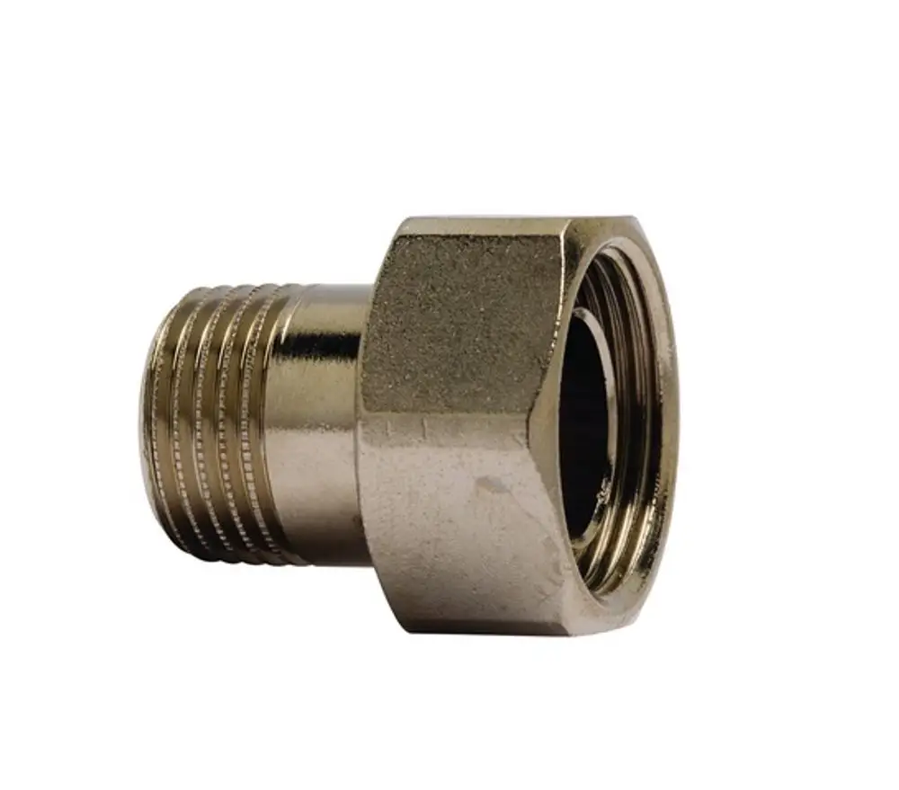 Schmiedeeiserner Verbindungsstück mit Innen- und Außengewinde, geeignet für Heizungsanschlüsse, hergestellt von IMI Hydronic Engineering.